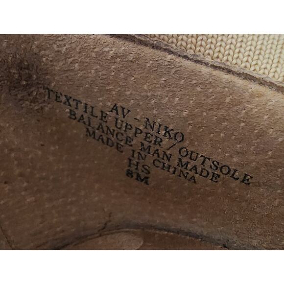 Adrienne Vittadini AV-Niko Wedge Shimmer Beige Stretch Comfort Slip-On Shoes 8M - Picture 7 of 8